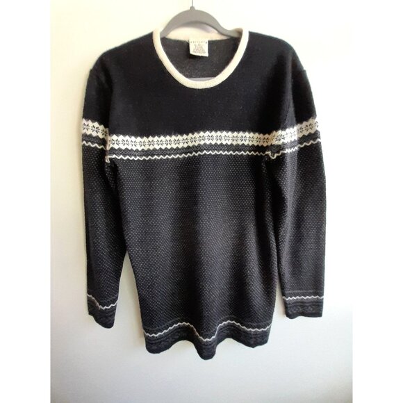 Vtg Womens Small Fair Isle Nordic Snowflake Holiday Wool Angora Soft  Sweater - Picture 3 of 7